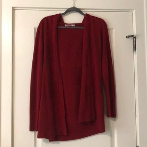 Long Red Cardigan